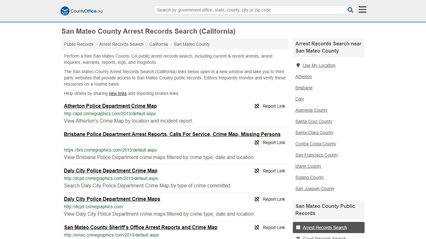 Arrest Records Search - San Mateo County, CA (Arrests ...